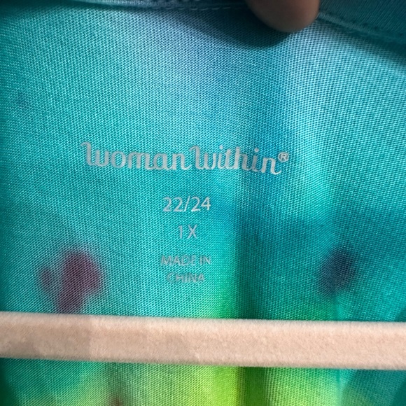 NWOT 1x Tye Dye Dress Top - Picture 4 of 5